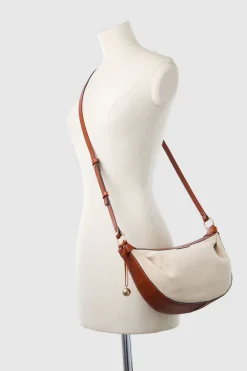 Alana Leather Canvas Crossbody Bag