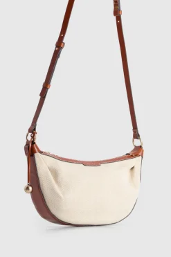 Alana Leather Canvas Crossbody Bag