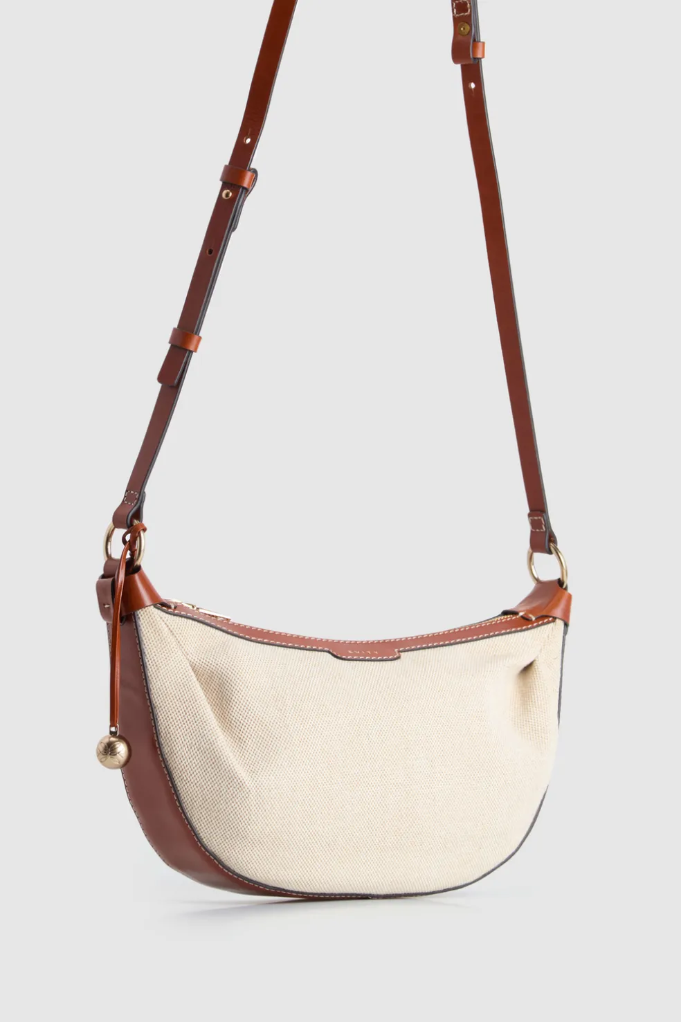 Alana Leather Canvas Crossbody Bag