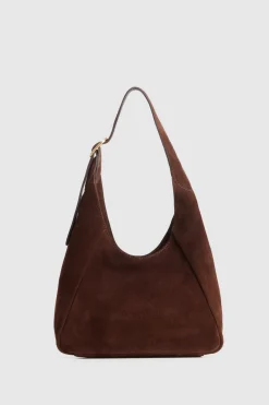 Alexa Leather Small Suede Hobo Bag
