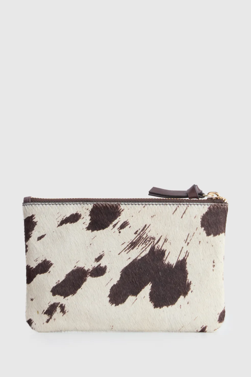 Anais Leather Cow Print Pouch