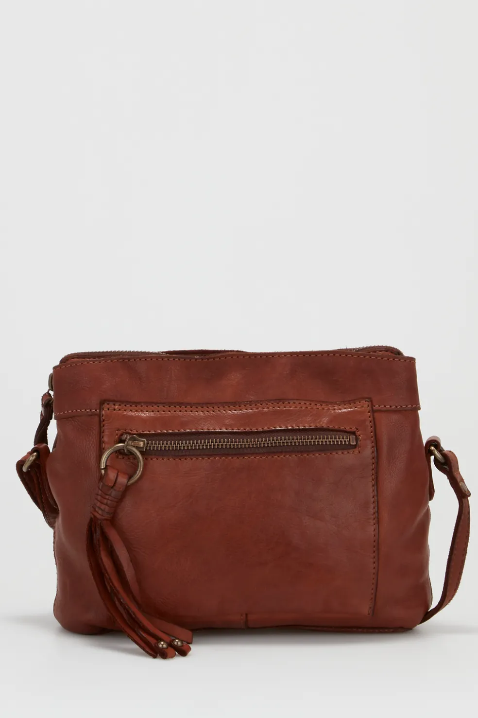 Ari Leather Tassel Crossbody Bag