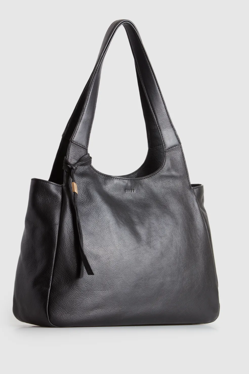 Clara Leather Charm Tote Bag