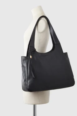 Clara Leather Charm Tote Bag