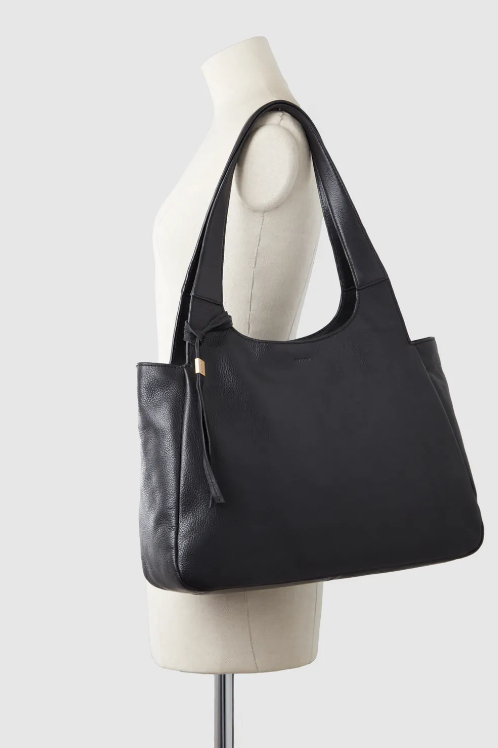 Clara Leather Charm Tote Bag