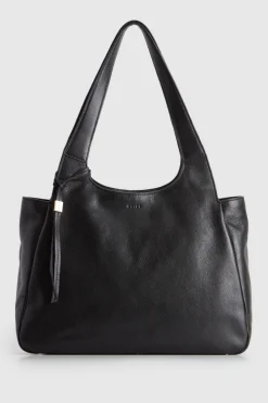 Clara Leather Charm Tote Bag