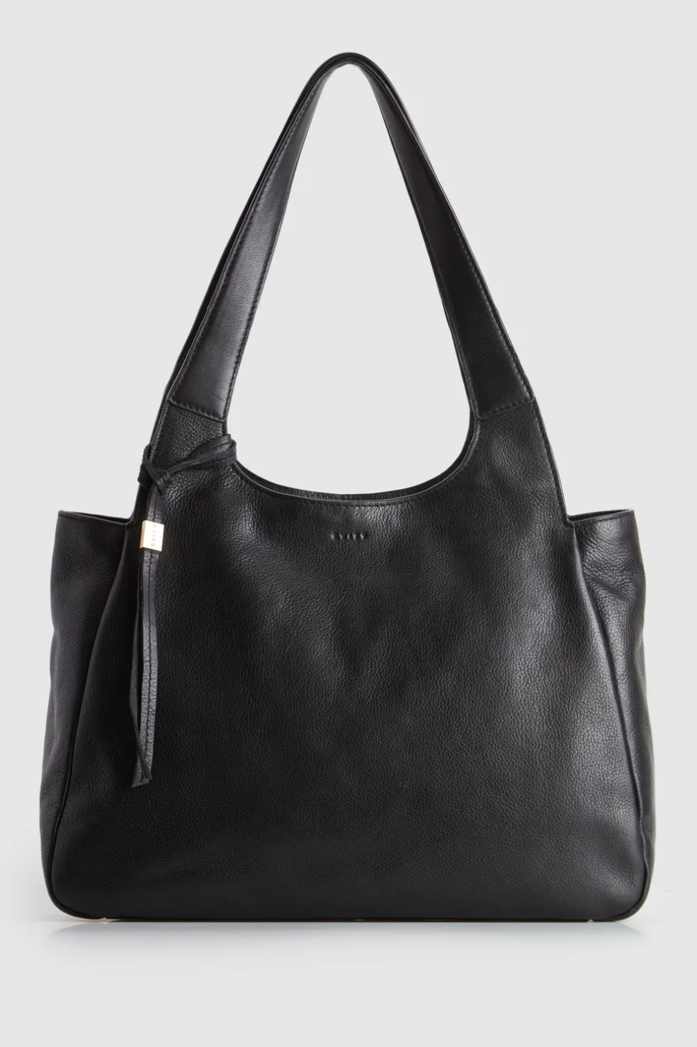 Clara Leather Charm Tote Bag