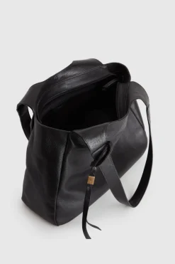 Clara Leather Charm Tote Bag