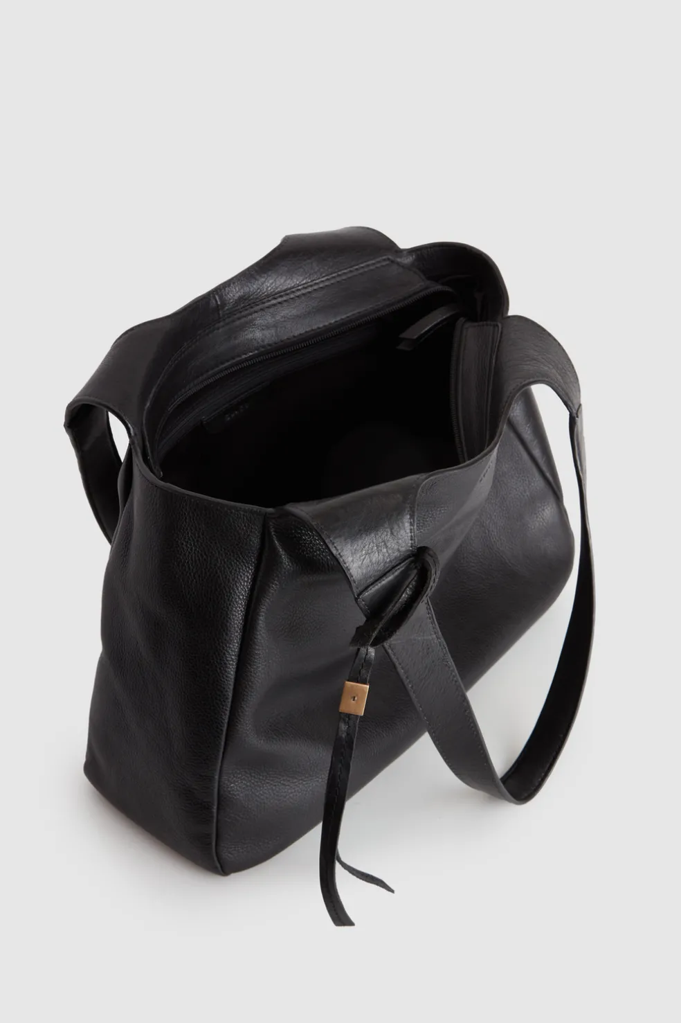 Clara Leather Charm Tote Bag