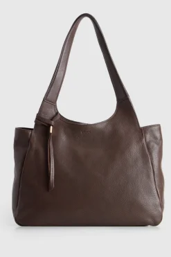 Clara Leather Charm Tote Bag