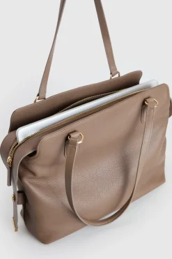 Clover Leather Work Tote Bag