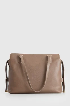 Clover Leather Work Tote Bag