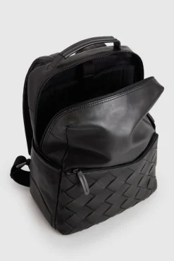Dominic Leather Weave Backpack