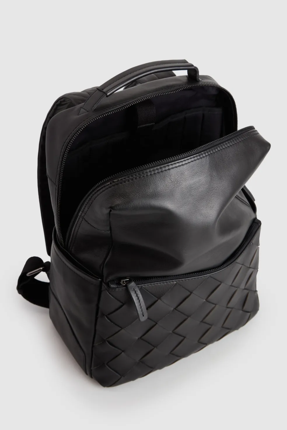 Dominic Leather Weave Backpack
