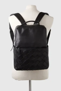 Dominic Leather Weave Backpack