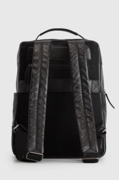 Dominic Leather Weave Backpack