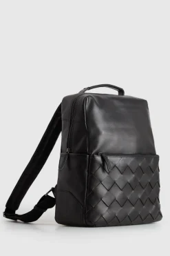 Dominic Leather Weave Backpack
