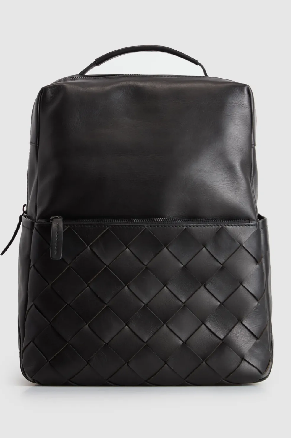 Dominic Leather Weave Backpack