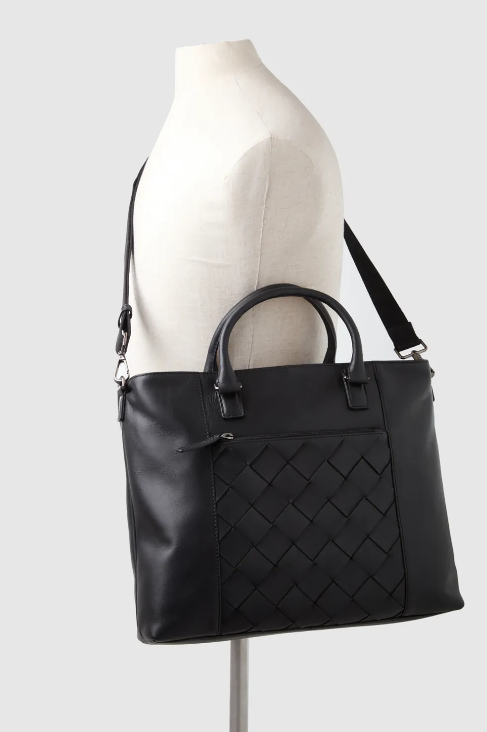 Dominic Leather Weave Tote Bag