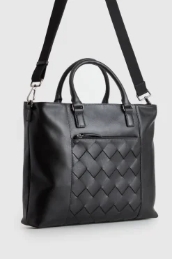 Dominic Leather Weave Tote Bag