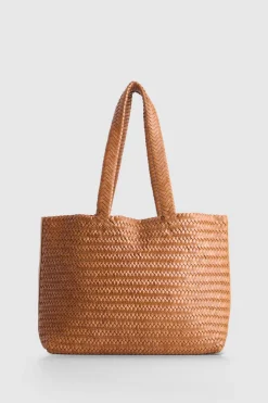 Elise Leather Weave Tote Bag