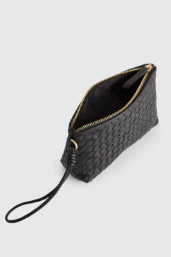 Ines Leather Weave Pouch