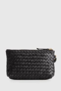 Ines Leather Weave Pouch