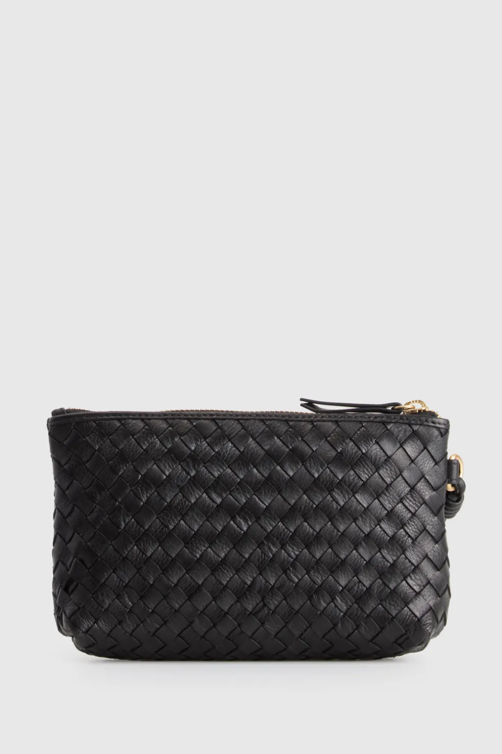 Ines Leather Weave Pouch
