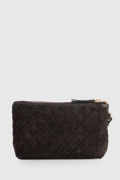 Ines Suede Weave Pouch