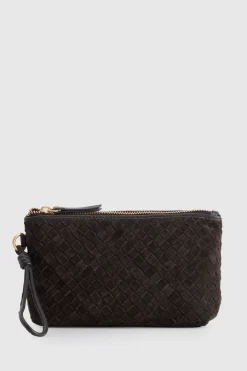 Ines Suede Weave Pouch