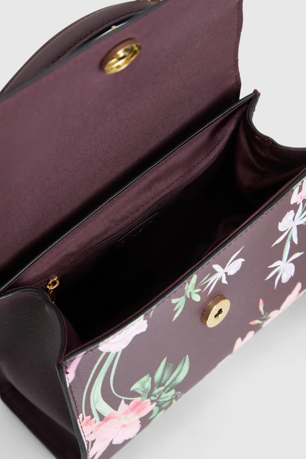 Iris Floral Top Handle Bag