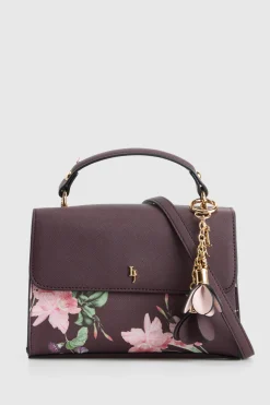 Iris Floral Top Handle Bag