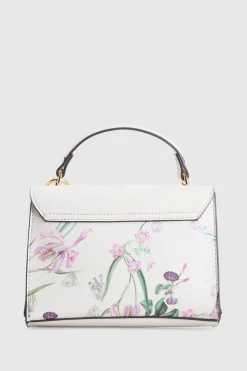 Iris Floral Top Handle Bag