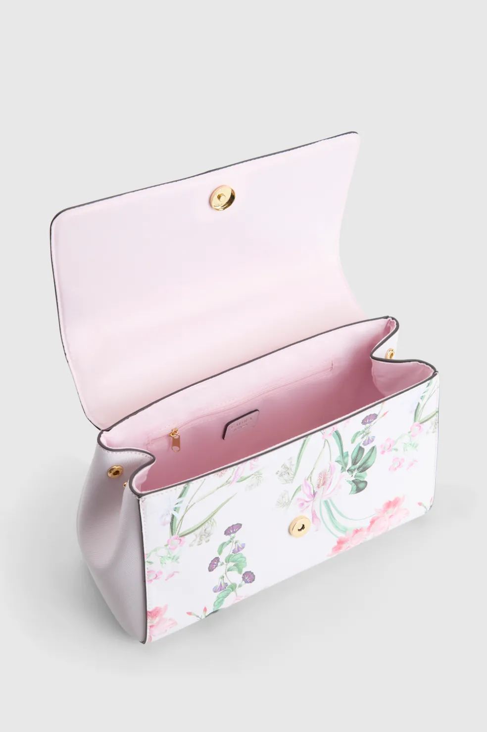 Iris Floral Top Handle Bag