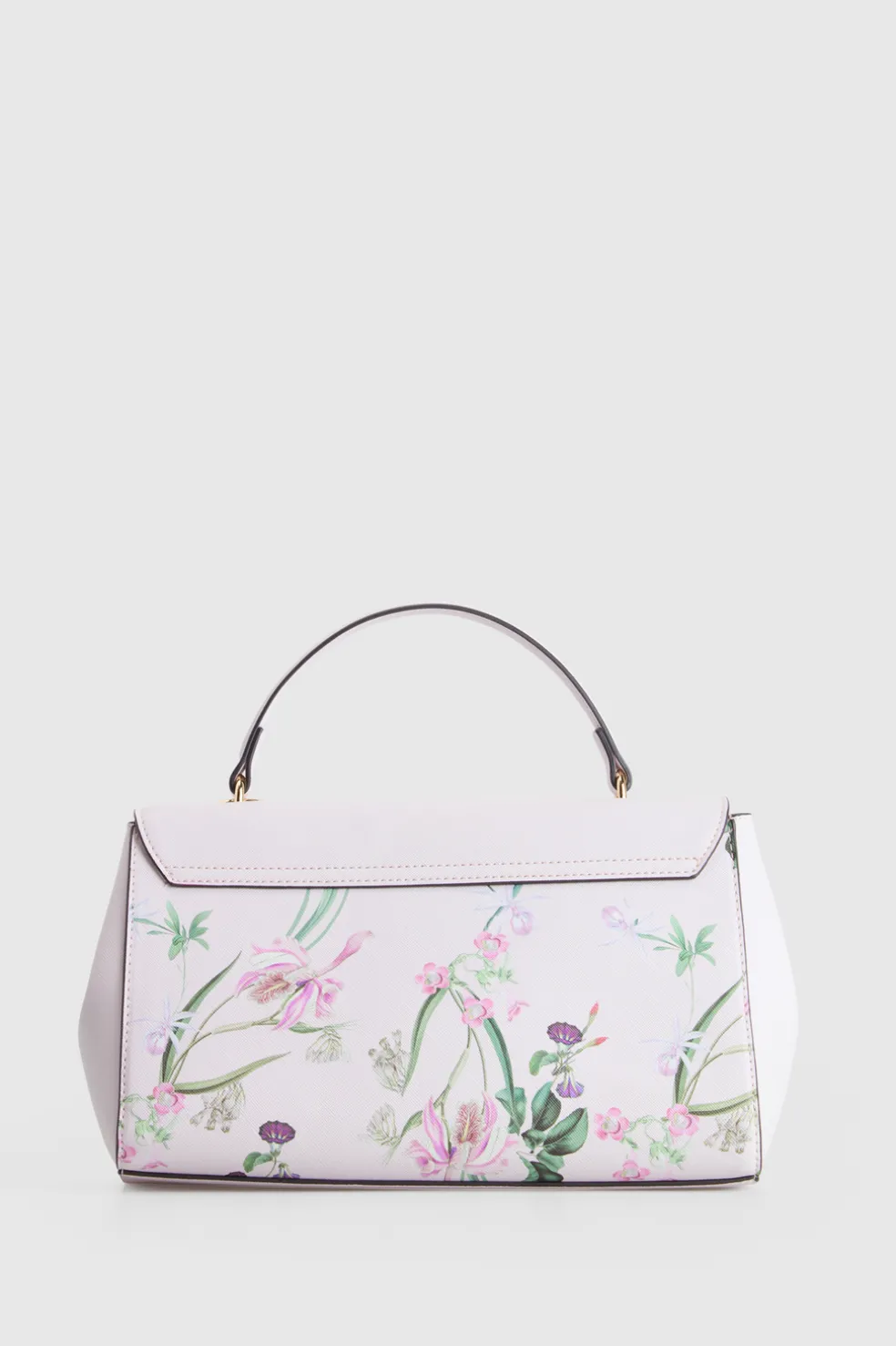 Iris Floral Top Handle Bag