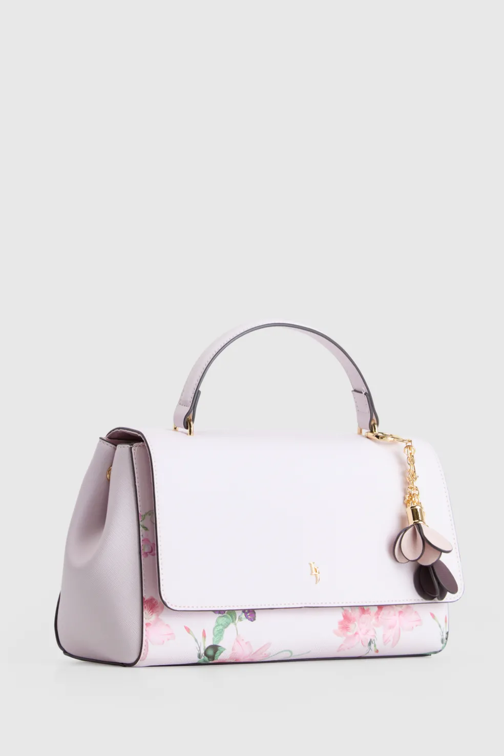 Iris Floral Top Handle Bag