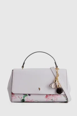 Iris Floral Top Handle Bag