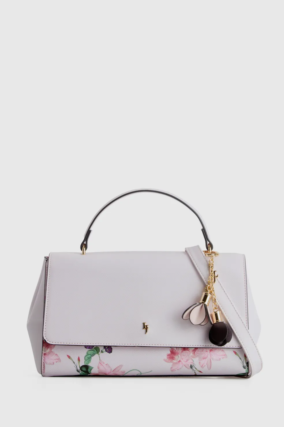 Iris Floral Top Handle Bag