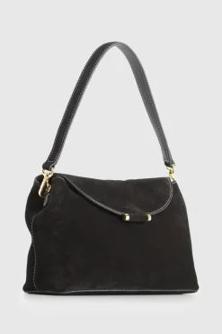 Iris Suede Leather Shoulder Bag
