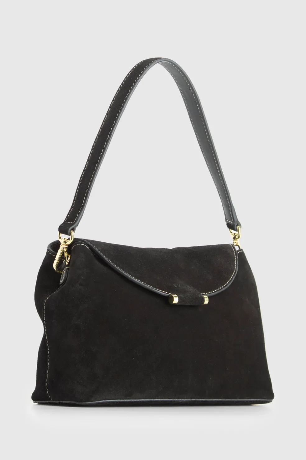 Iris Suede Leather Shoulder Bag