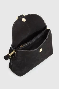 Iris Suede Leather Shoulder Bag