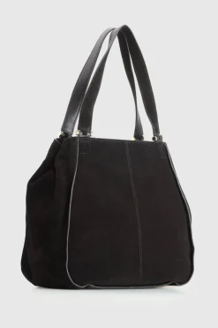 Iris Suede Leather Tote Bag