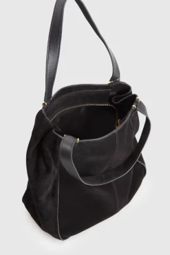 Iris Suede Leather Tote Bag