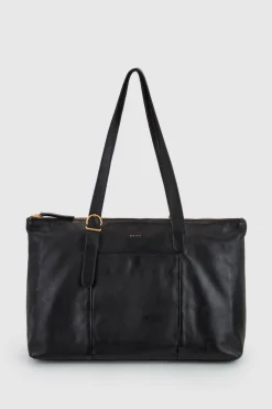 Ivy Leather Buckle Work Tote Bag