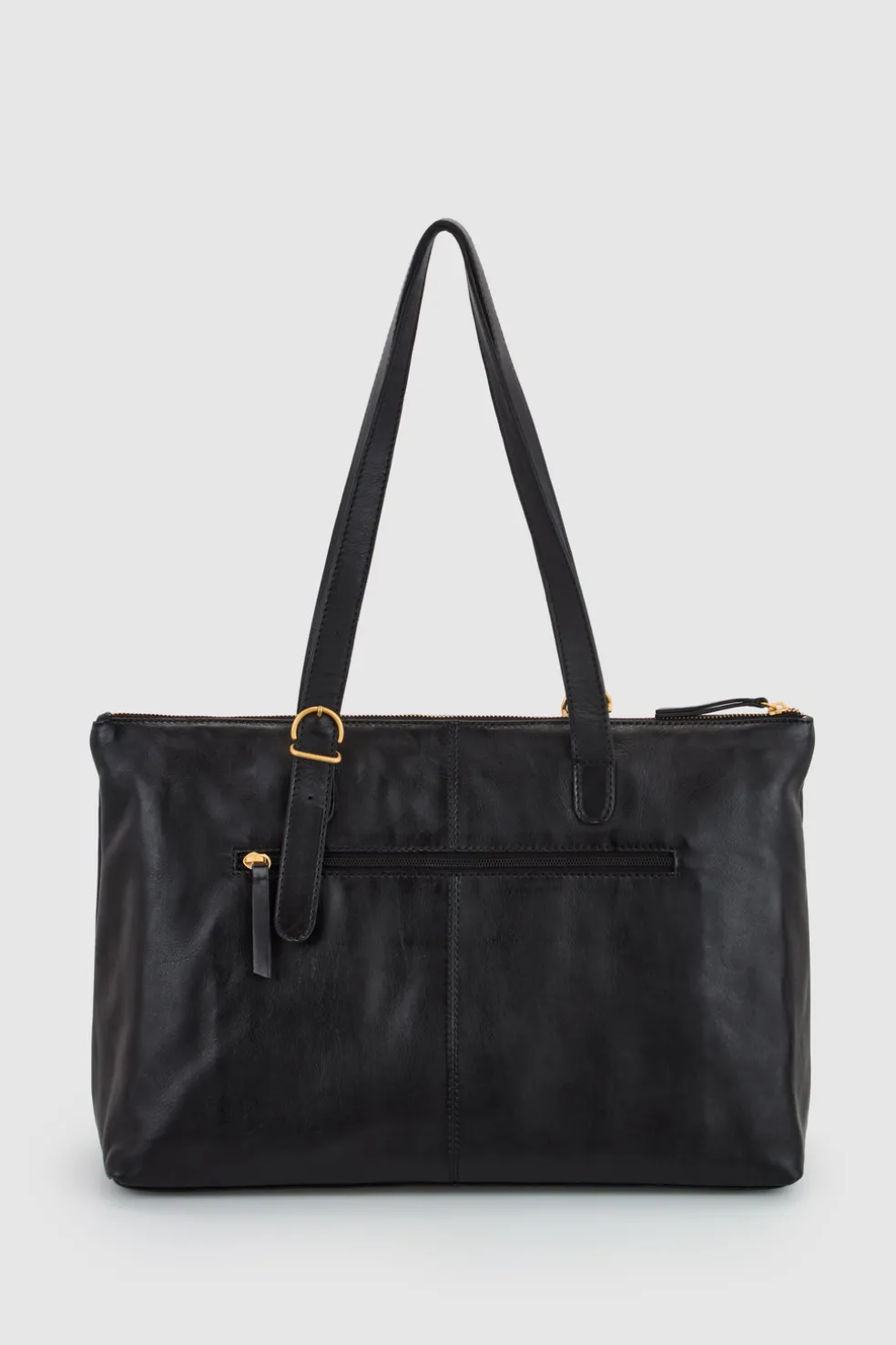 Ivy Leather Buckle Work Tote Bag