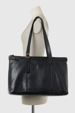 Ivy Leather Buckle Work Tote Bag