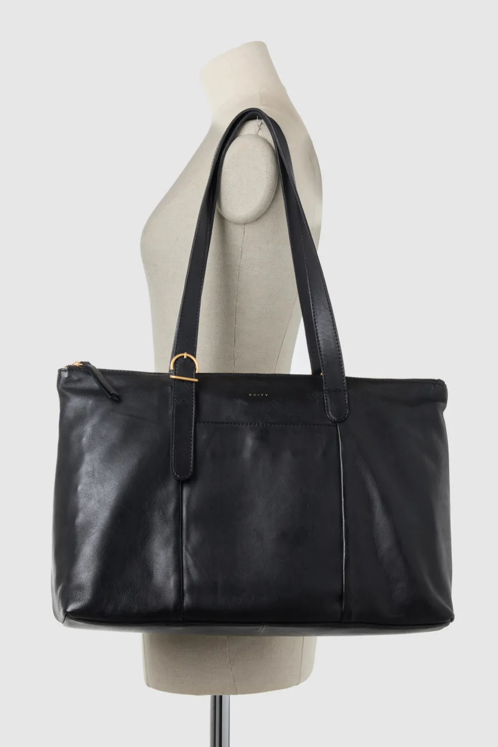Ivy Leather Buckle Work Tote Bag