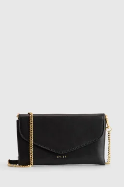 Lila Leather Chain Crossbody Purse