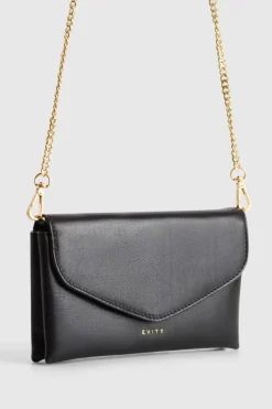 Lila Leather Chain Crossbody Purse
