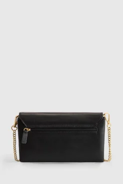Lila Leather Chain Crossbody Purse